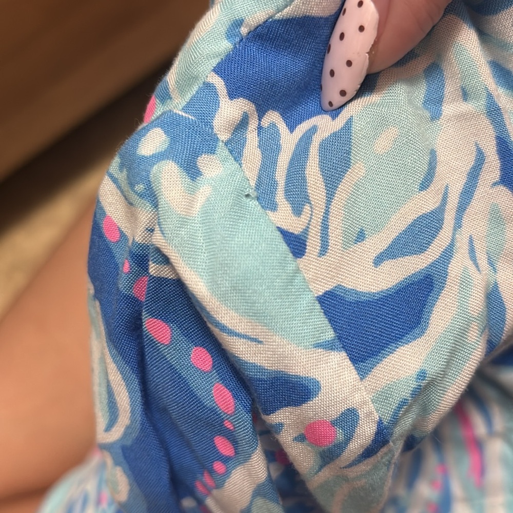 Lilly Pulitzer Sarasota Tunic Top Bay Blue Into the Deep Long Sleeve Top Medium - Picture 9 of 12